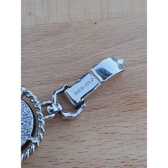 Sarah Cov COVENTRY Textured Round Link Silver Tone Bracelet 7in MEDIUM - Picture 10 of 12